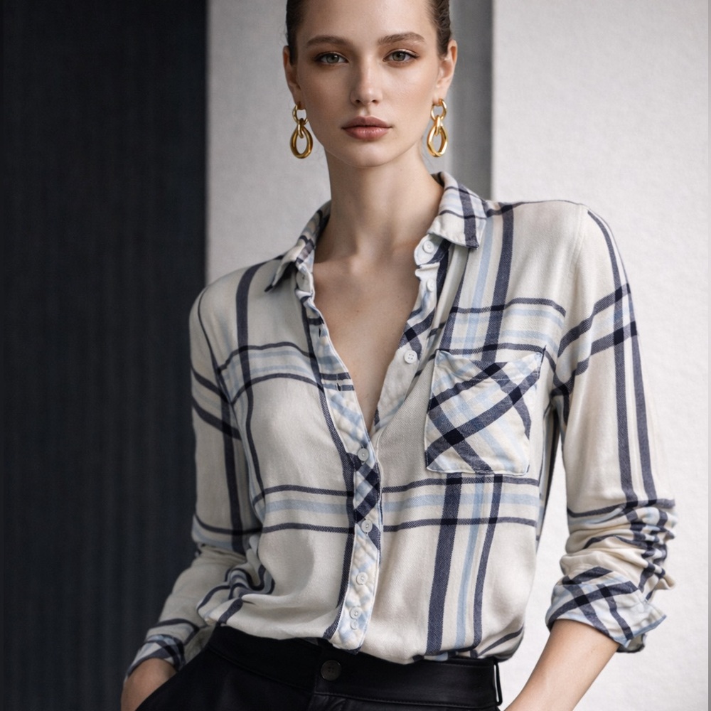 Rails Button Down Rayon Shirt